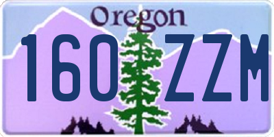OR license plate 160ZZM