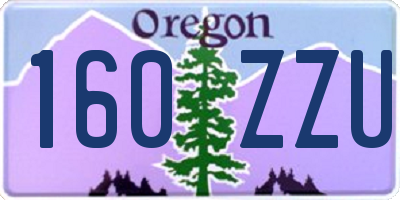 OR license plate 160ZZU