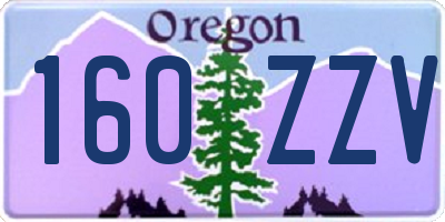 OR license plate 160ZZV