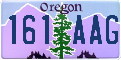 OR license plate 161AAG