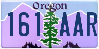 OR license plate 161AAR
