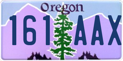 OR license plate 161AAX