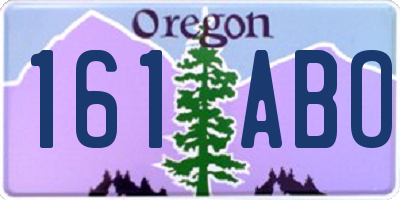 OR license plate 161ABO