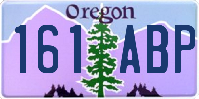 OR license plate 161ABP