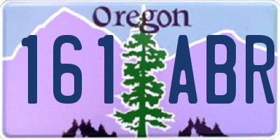 OR license plate 161ABR