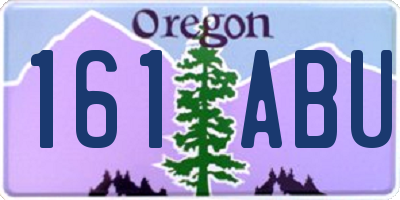 OR license plate 161ABU