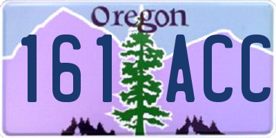 OR license plate 161ACC