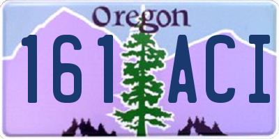 OR license plate 161ACI