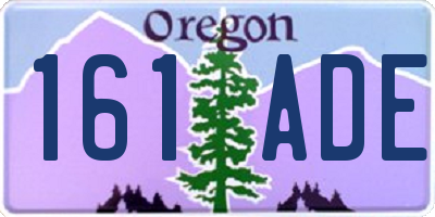 OR license plate 161ADE