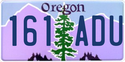 OR license plate 161ADU