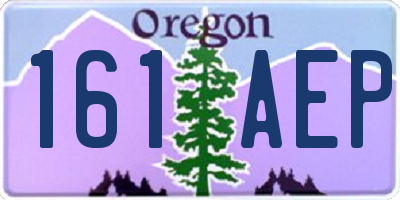 OR license plate 161AEP