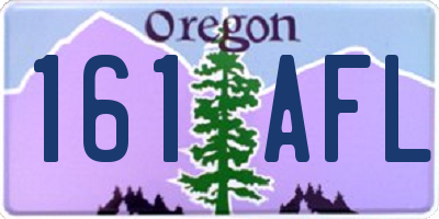 OR license plate 161AFL