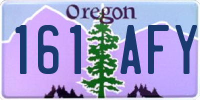 OR license plate 161AFY