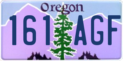 OR license plate 161AGF