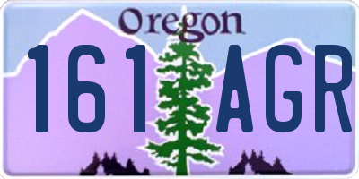OR license plate 161AGR