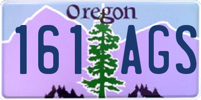 OR license plate 161AGS