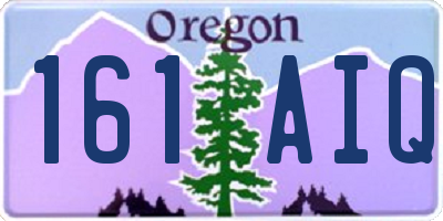 OR license plate 161AIQ
