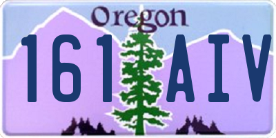 OR license plate 161AIV