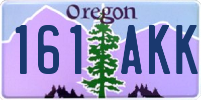 OR license plate 161AKK