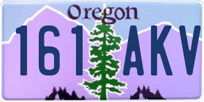 OR license plate 161AKV