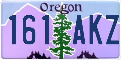 OR license plate 161AKZ