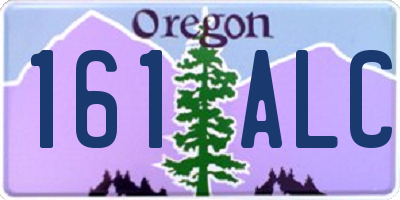 OR license plate 161ALC