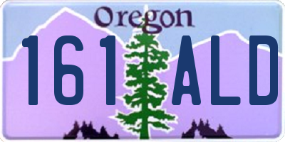 OR license plate 161ALD