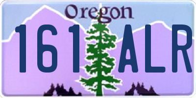 OR license plate 161ALR