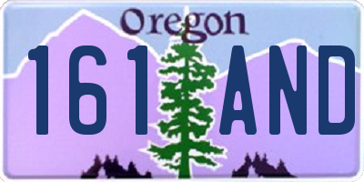 OR license plate 161AND