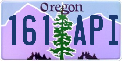 OR license plate 161API