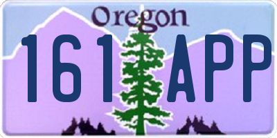 OR license plate 161APP