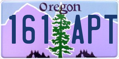 OR license plate 161APT