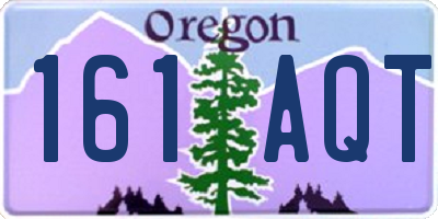 OR license plate 161AQT