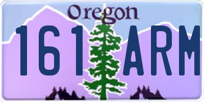 OR license plate 161ARM