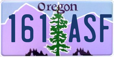 OR license plate 161ASF