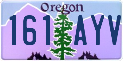 OR license plate 161AYV