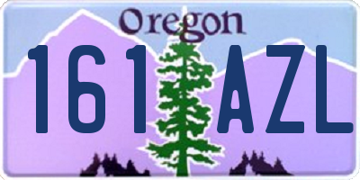 OR license plate 161AZL