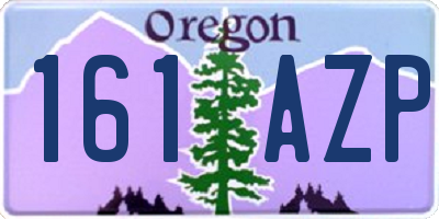 OR license plate 161AZP