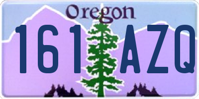 OR license plate 161AZQ
