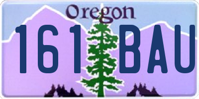 OR license plate 161BAU