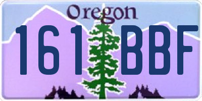 OR license plate 161BBF