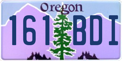 OR license plate 161BDI