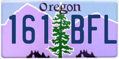 OR license plate 161BFL