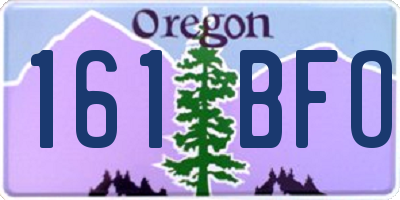 OR license plate 161BFO