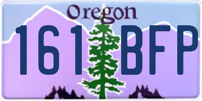 OR license plate 161BFP