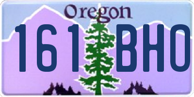 OR license plate 161BHO