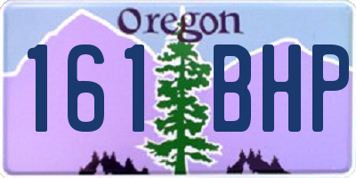 OR license plate 161BHP