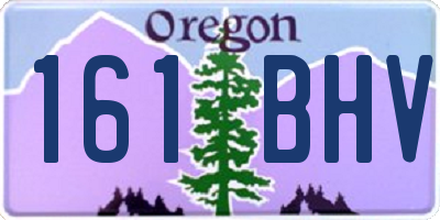 OR license plate 161BHV