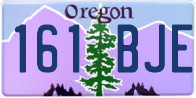 OR license plate 161BJE