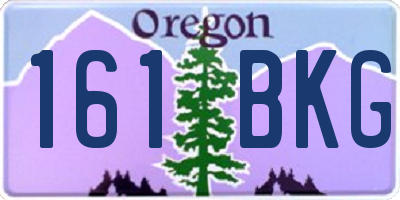 OR license plate 161BKG